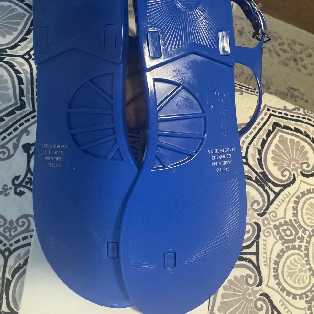 Calvin Klein Women's Vibrant Blue Sandals - Picture 5 of 6